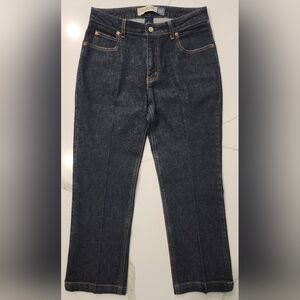 GAP Dark Wash Mid Rise Straight Boot Cut Stretch Denim Blue Jeans Women's 8